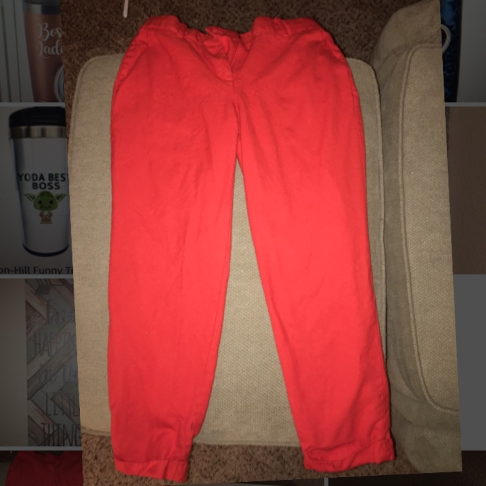 Red j. Crew bottoms!